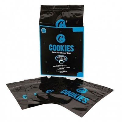 Cookies Odour Free Smell Proof Bags - 4 sizes - Black
